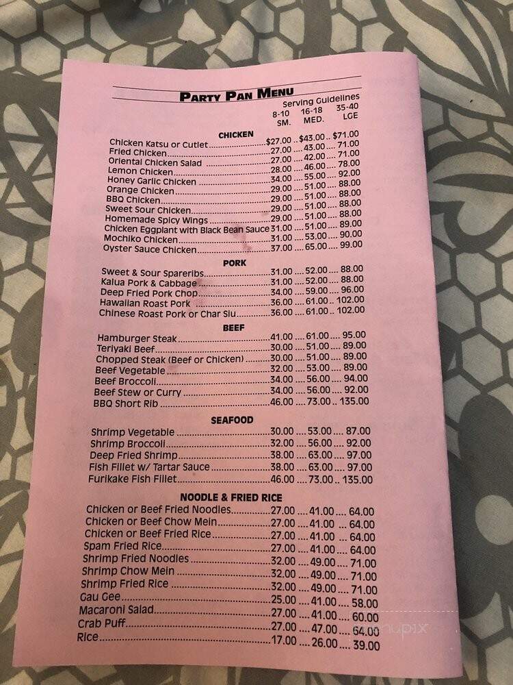 Loco Moco Drive Inn - Ewa Beach, HI menu_pic