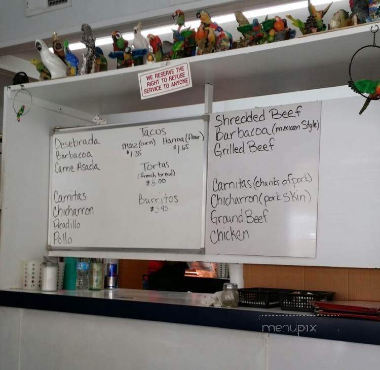 Las Pericas - Fort Worth, TX menu_pic