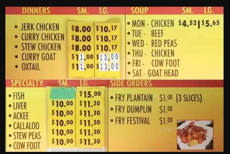 Snappers Paradise - Etobicoke, ON menu_pic