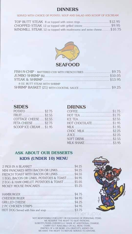 Seneca Family Restaurant - Seneca, IL menu_pic