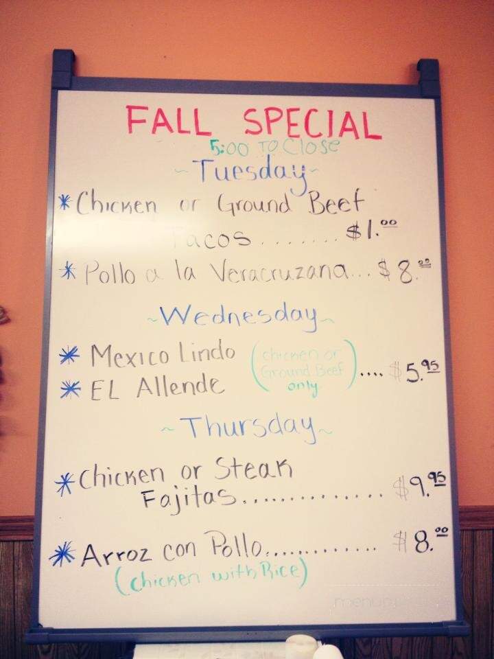 El Allende - Muscatine, IA menu_pic