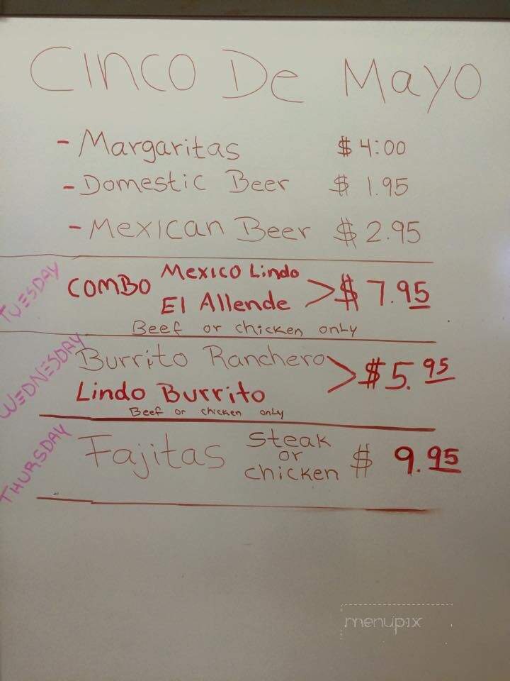 El Allende - Muscatine, IA menu_pic