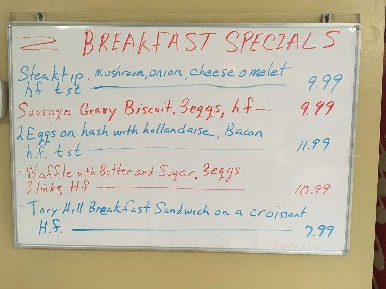 Tory Hill Cafe - Buxton, ME menu_pic