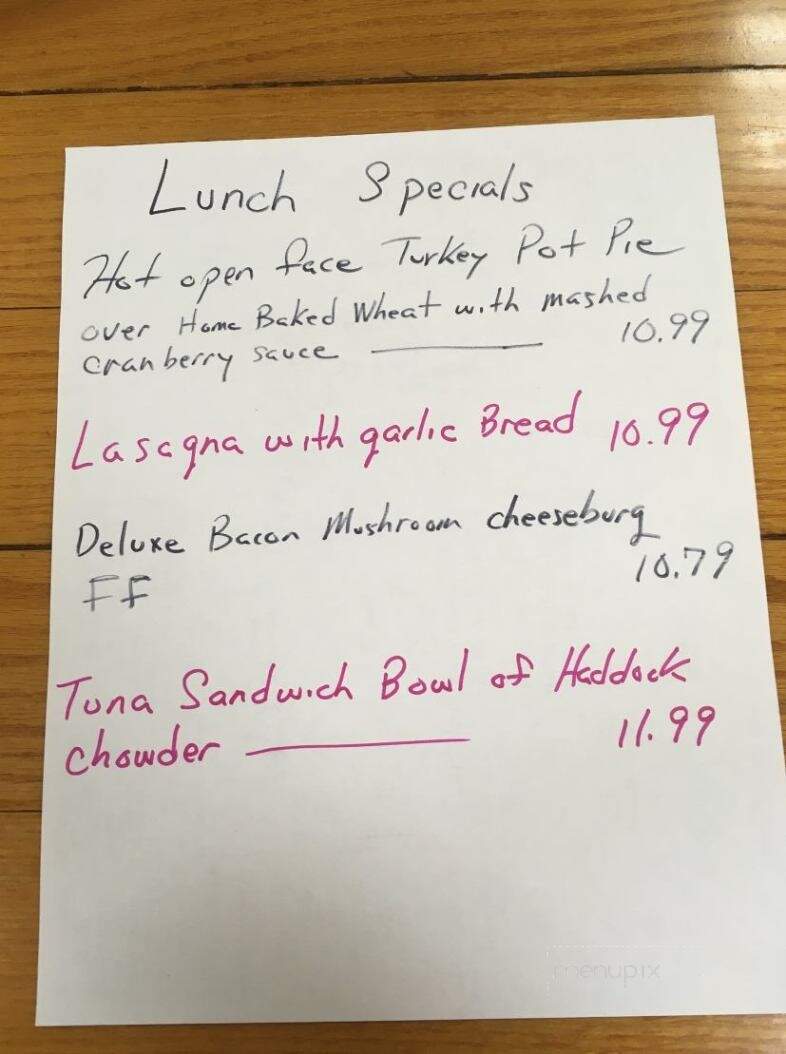 Tory Hill Cafe - Buxton, ME menu_pic