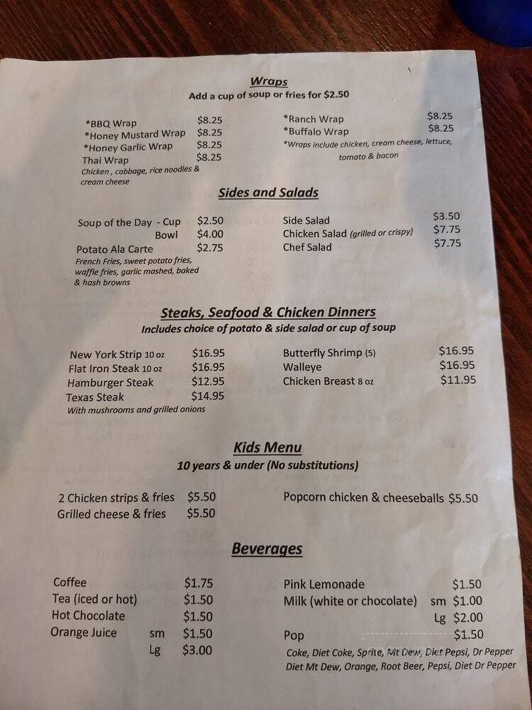 Irene's By Julie - Hendricks, MN menu_pic