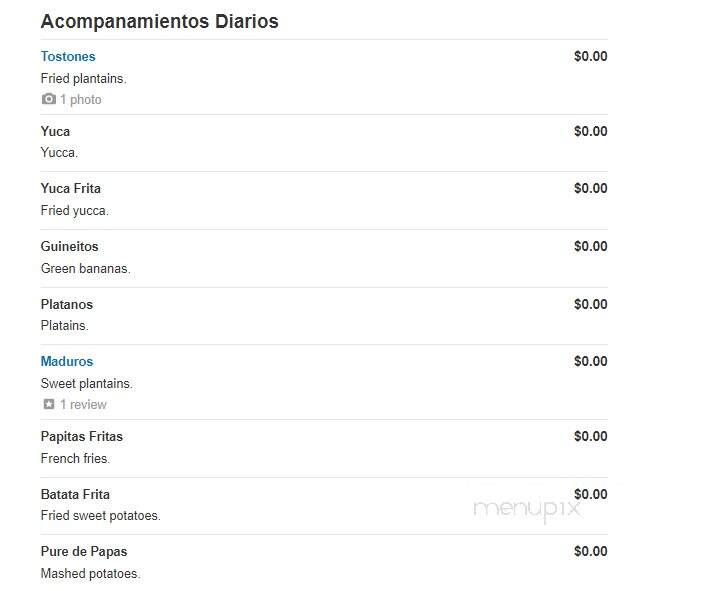 El Fogon Restaurant - Paterson, NJ menu_pic
