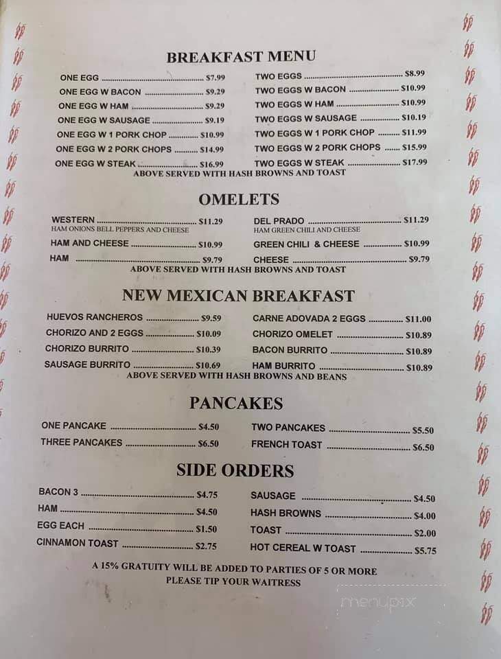 Del Prado Cafe - Cuba, NM menu_pic