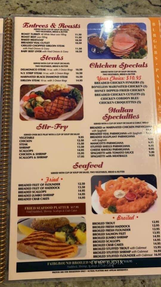Fairgrounds Diner - Carlisle, PA menu_pic