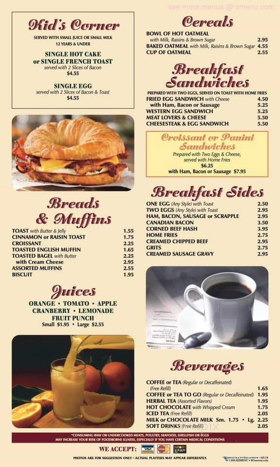 Fairgrounds Diner - Carlisle, PA menu_pic
