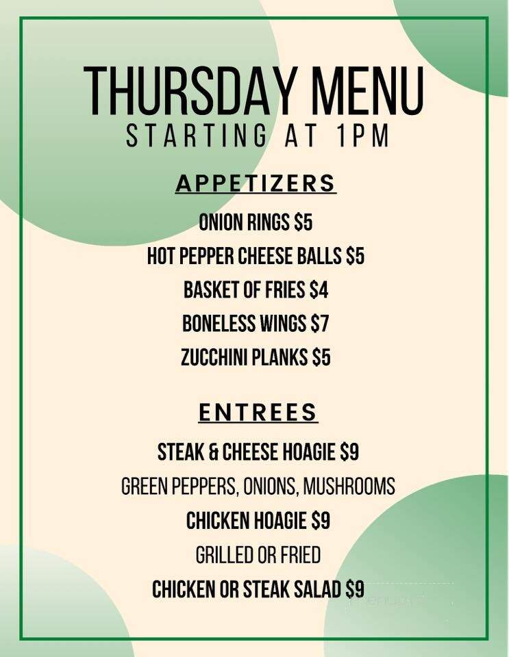 Monongahela Valley Country Clb - Monongahela, PA menu_pic