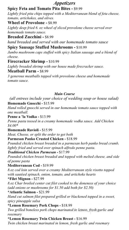 Monongahela Valley Country Clb - Monongahela, PA menu_pic