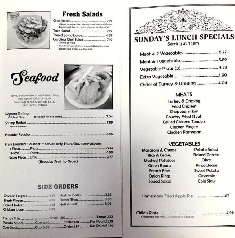 Carolina Fine Foods - Travelers Rest, SC menu_pic