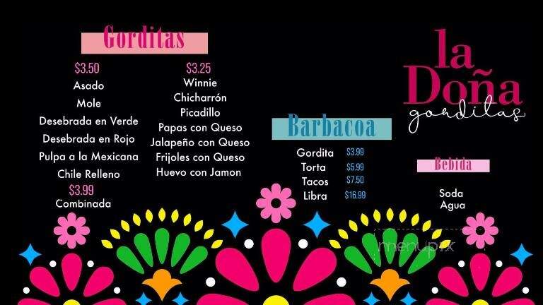 La Dona - El Paso, TX menu_pic