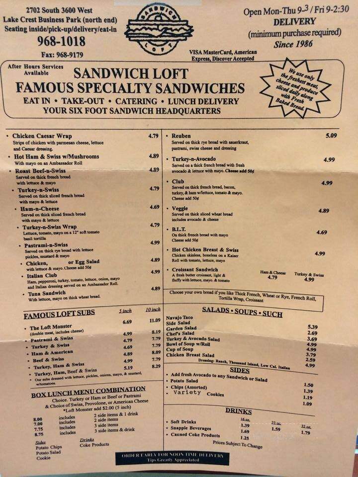 Sandwich Loft - Salt Lake City, UT