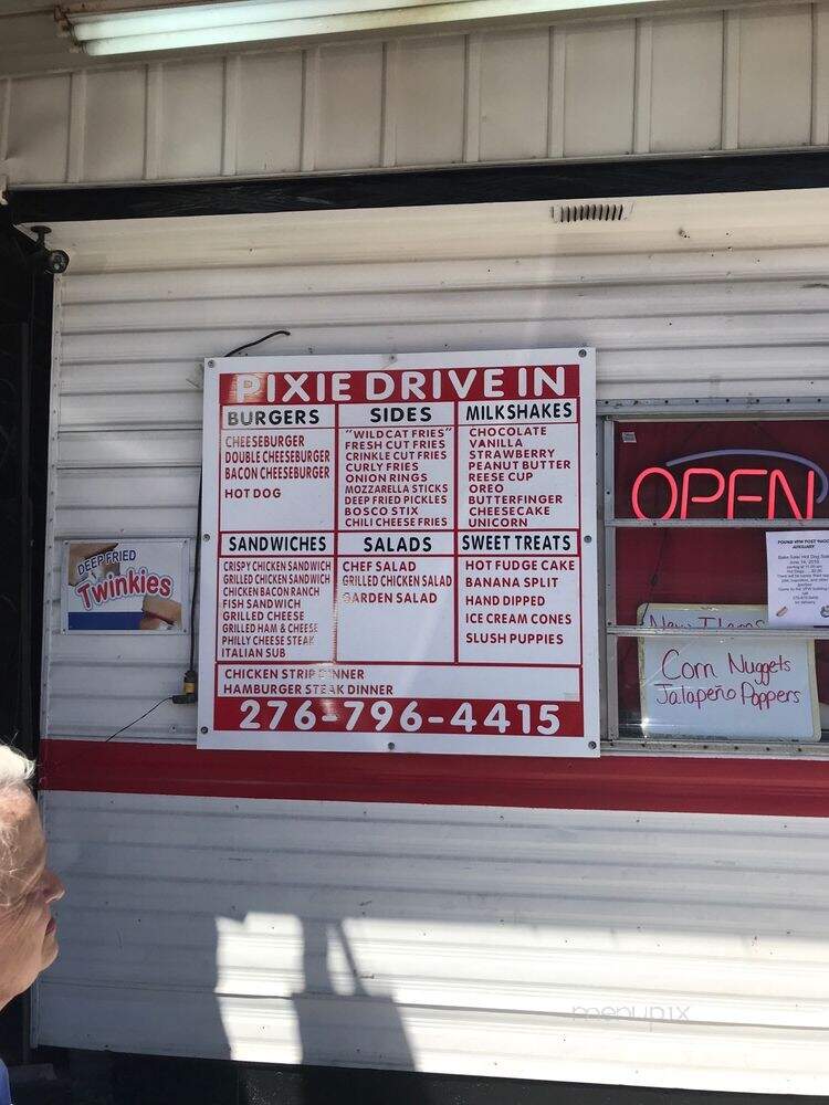 Pixie Restaurant - Pound, VA menu_pic