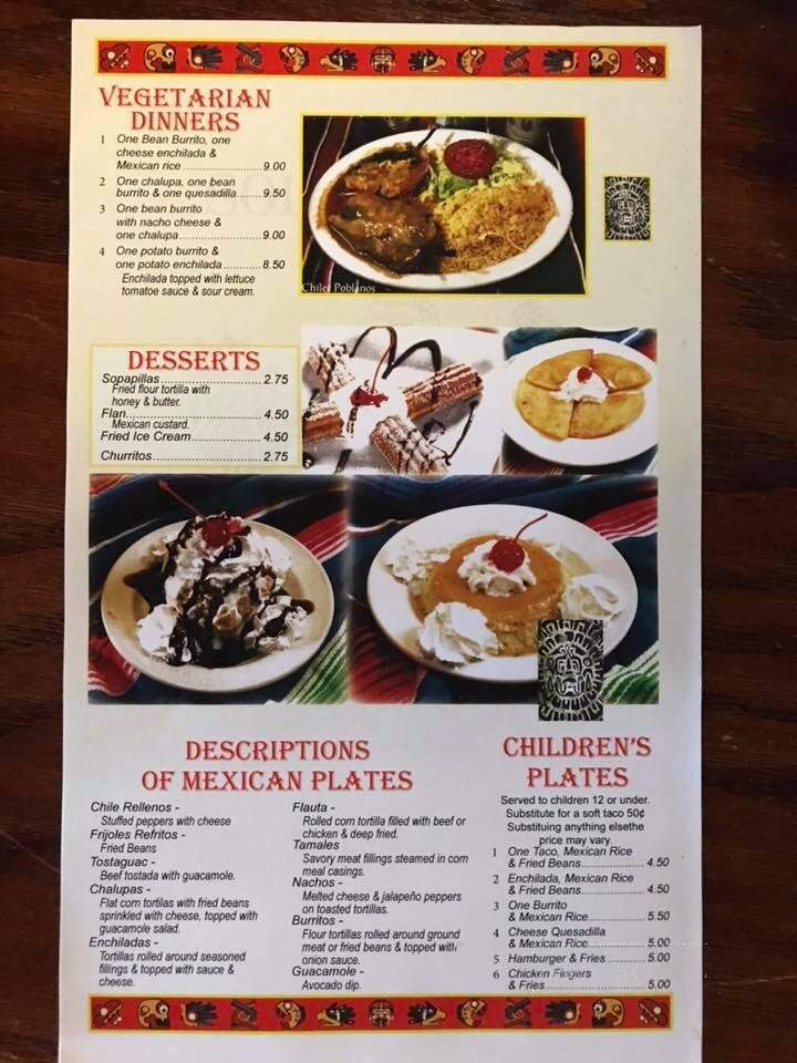 Sol Azteca - Vestavia Hills, AL menu_pic