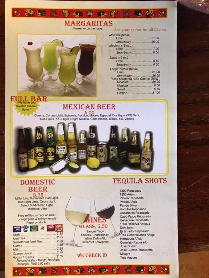 Sol Azteca - Vestavia Hills, AL menu_pic