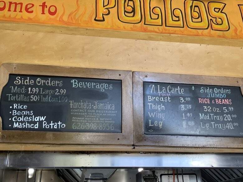 Pollos Puebla - Pasadena, CA menu_pic