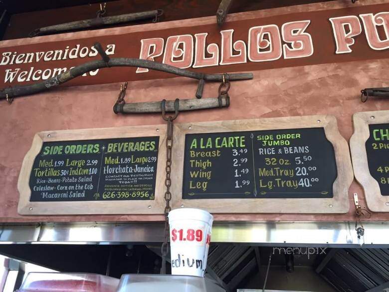 Pollos Puebla - Pasadena, CA menu_pic
