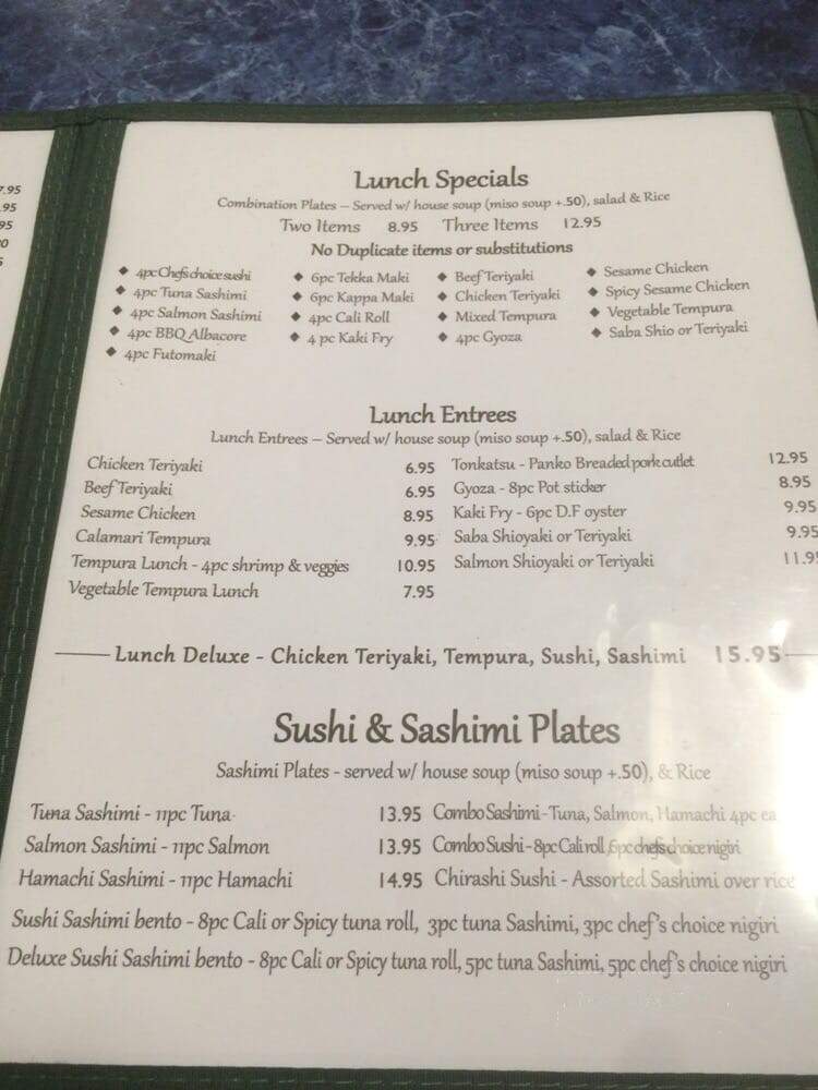 Shige Sushi - Carmichael, CA menu_pic