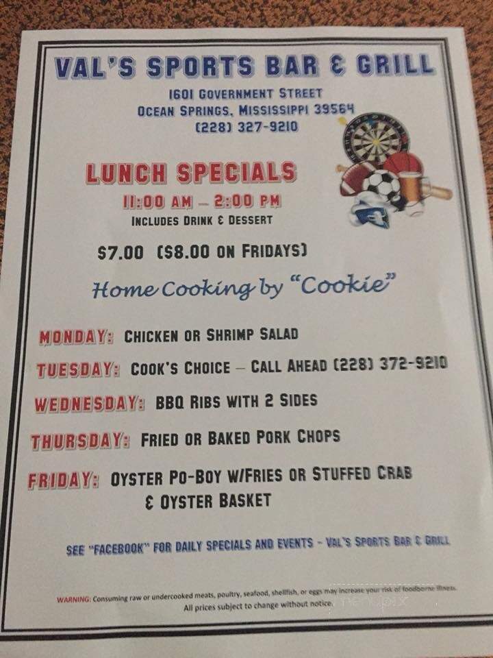 Val's Sports Bar & Grill - Ocean Springs, MS
