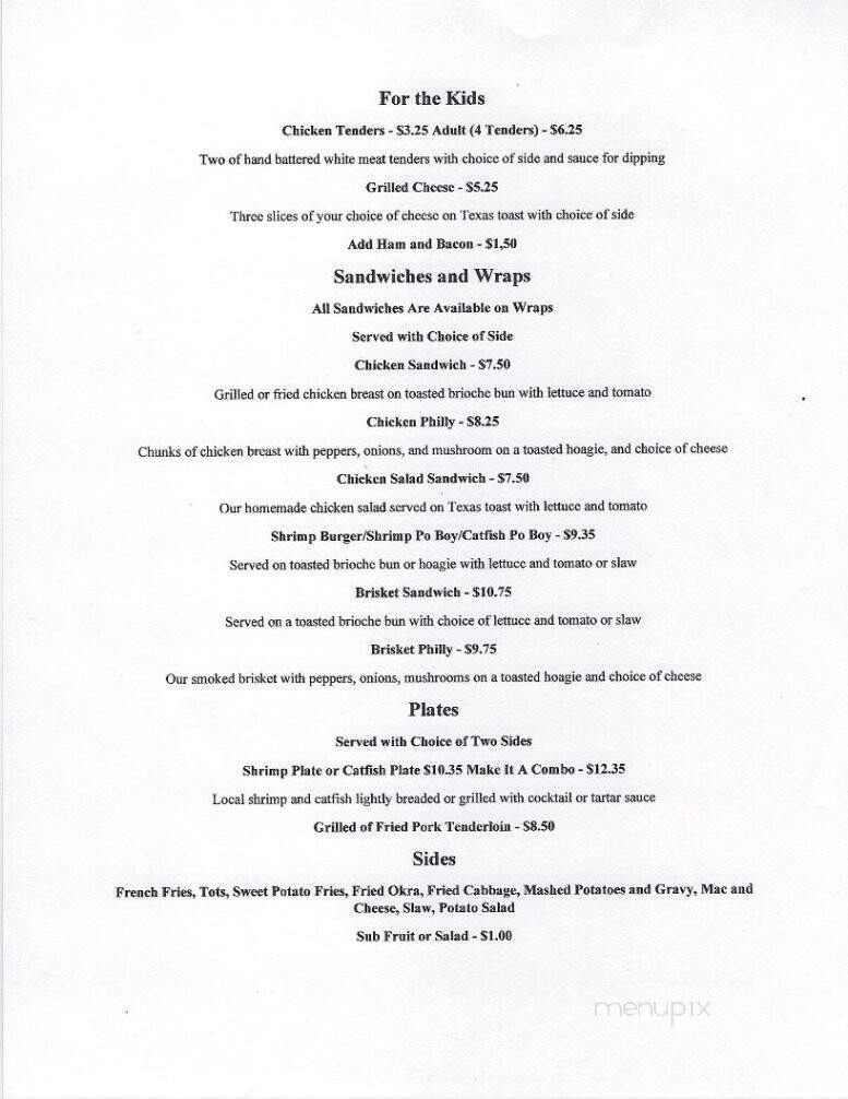 Shep's - Washington, NC menu_pic