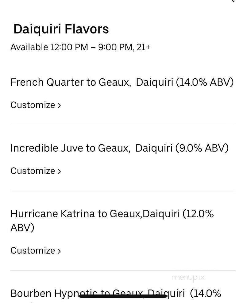 New Orleans Daiquiris To Geaux - Houston, TX