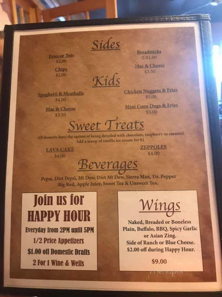 Bourbon Brick Oven Grill - Bardstown, KY menu_pic