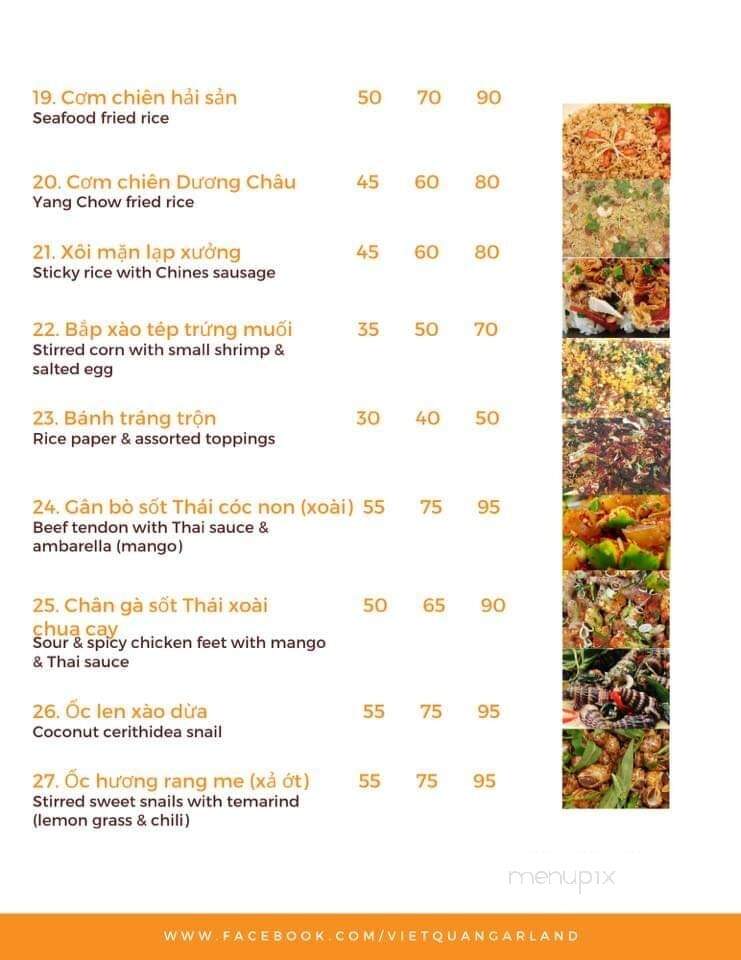 Viet Quan - Garland, TX menu_pic