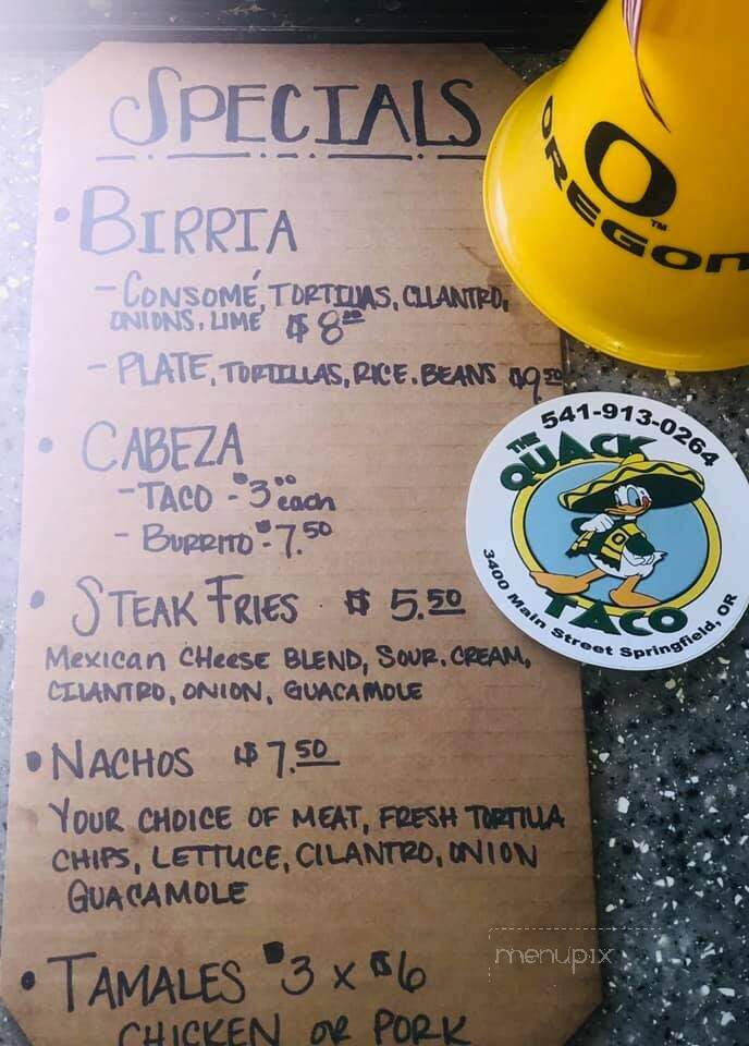The Quack Taco - Springfield, OR