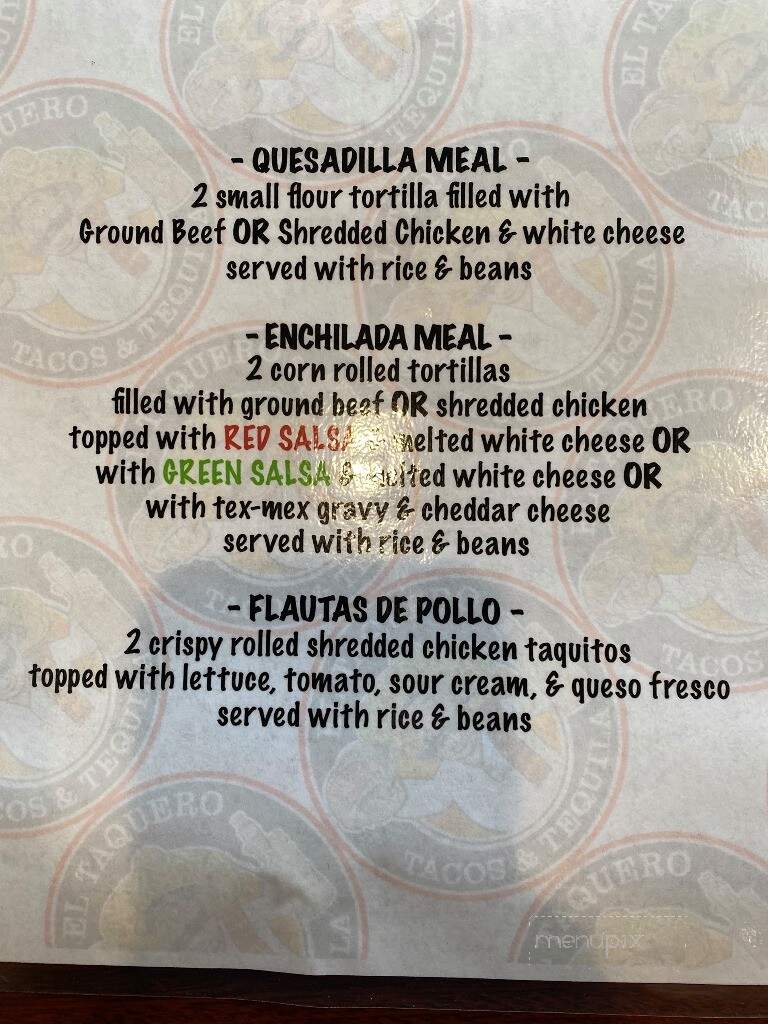 El Taquero - Fort Wayne, IN menu_pic