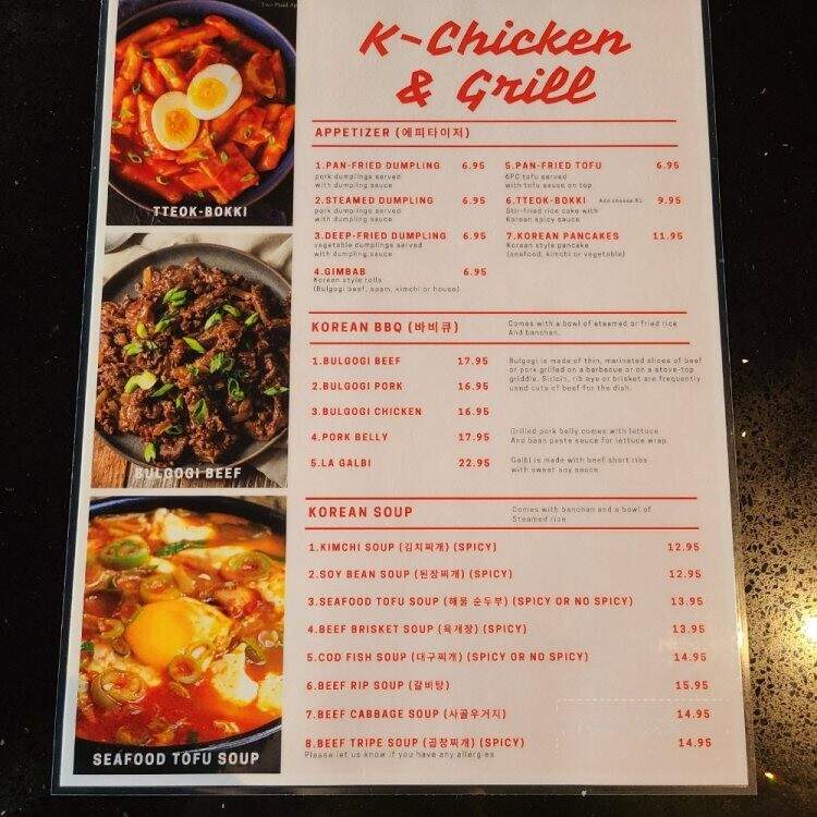 K-Chicken & Bowl - Tampa, FL menu_pic