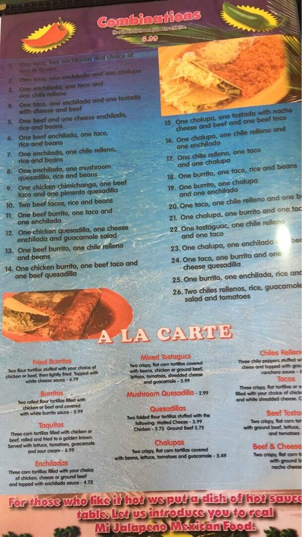 My Jalapeno - Huntingburg, IN menu_pic