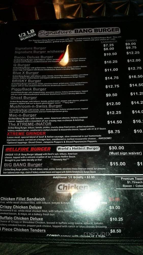 Xtreme Smokehouse & Grill - Washington, IA menu_pic