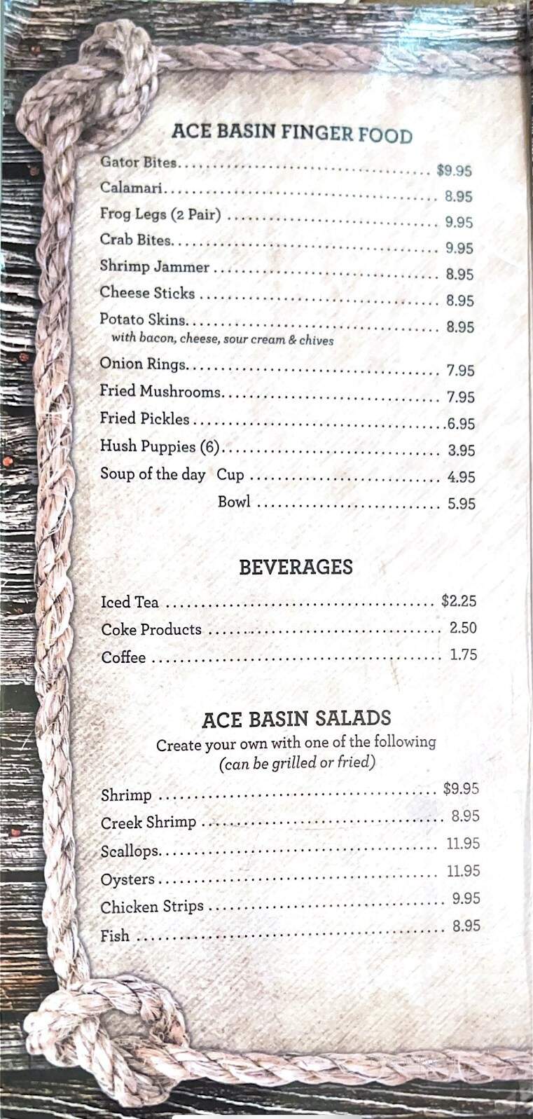 Jacksonboro Fish Camp - Round O, SC menu_pic