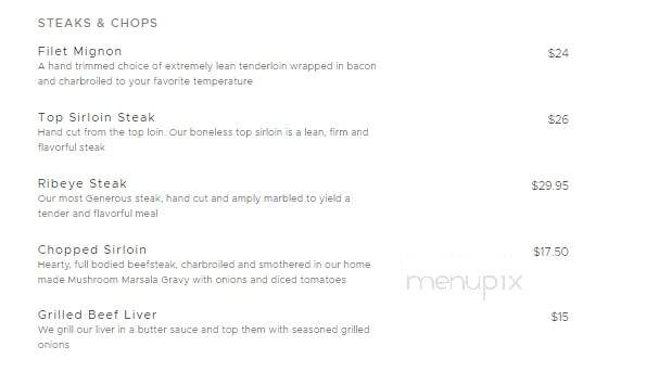 Rockaway Steak house - South Fork, CO menu_pic