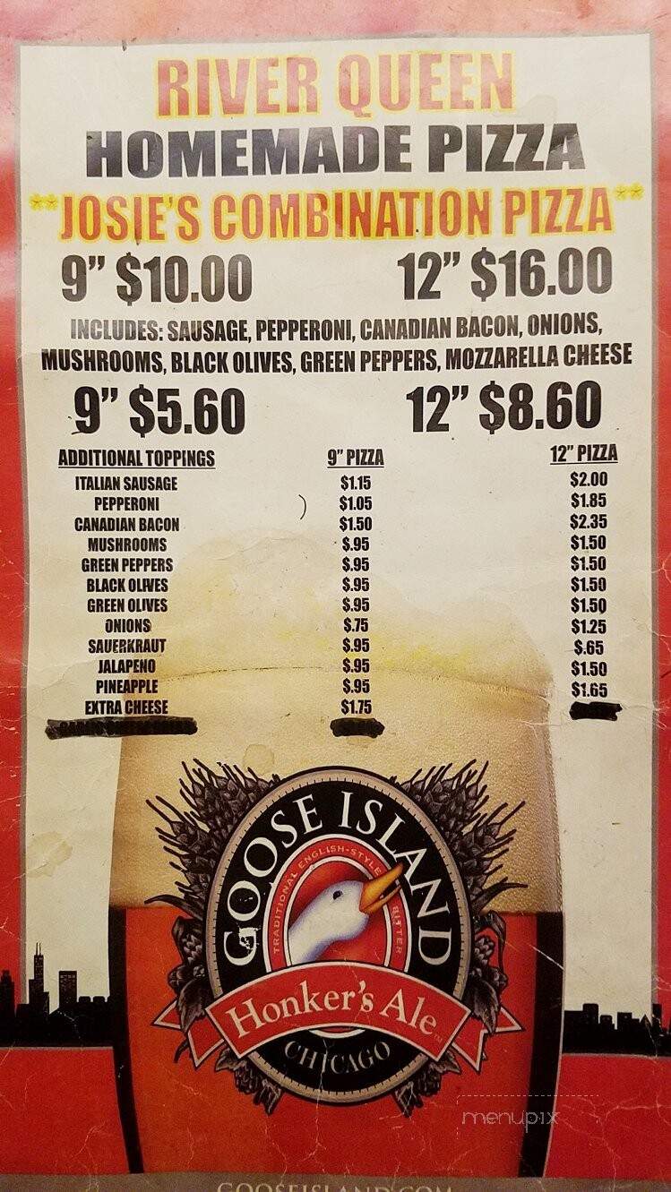 Josies River Queen - McGregor, IA menu_pic