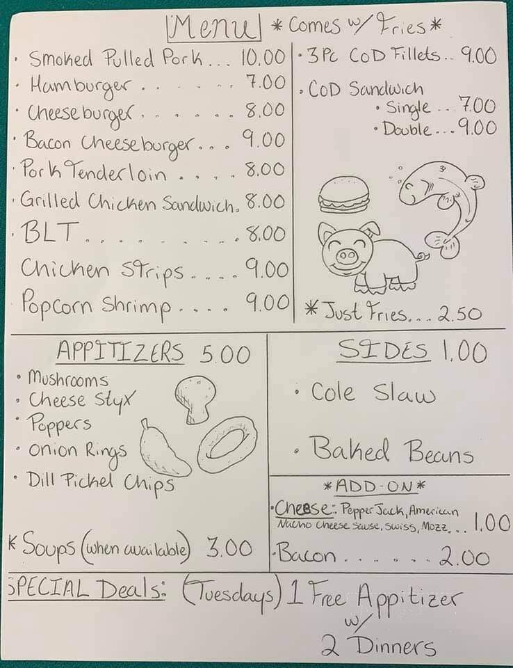 Jimbo's Place Incorporated - Millington, IL menu_pic