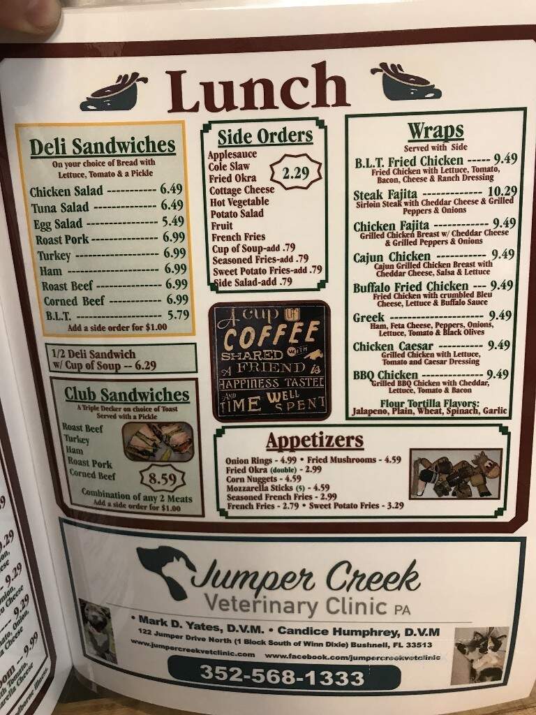 Chuck's Odd Cuples Cafe - Bushnell, FL menu_pic