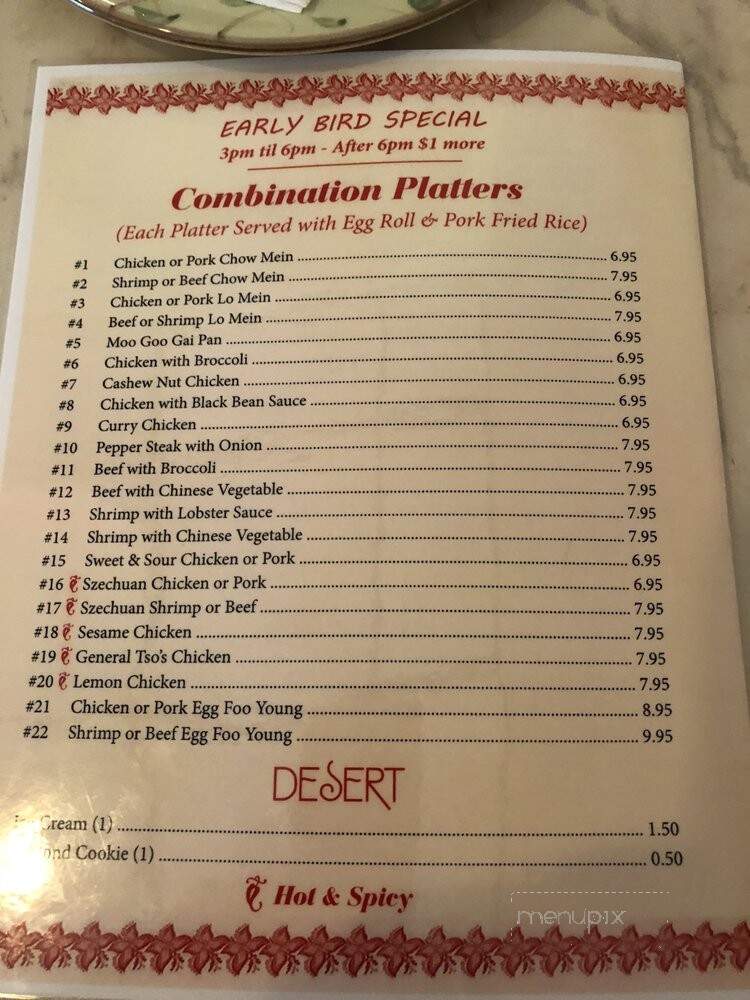 Luck Star Chinese Restaurant - St Petersburg, FL menu_pic