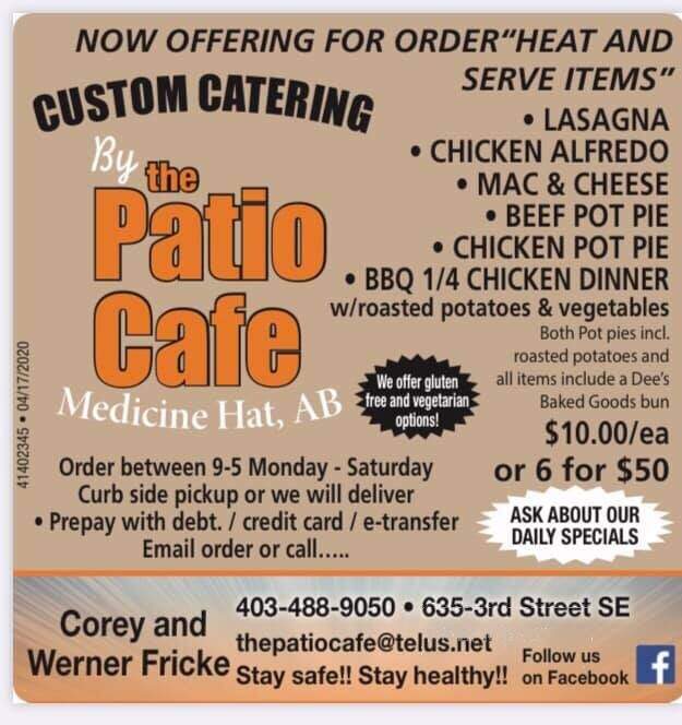 The Patio Cafe - Medicine Hat, AB menu_pic