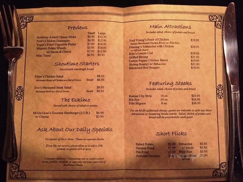 Majestic - Scott City, KS menu_pic