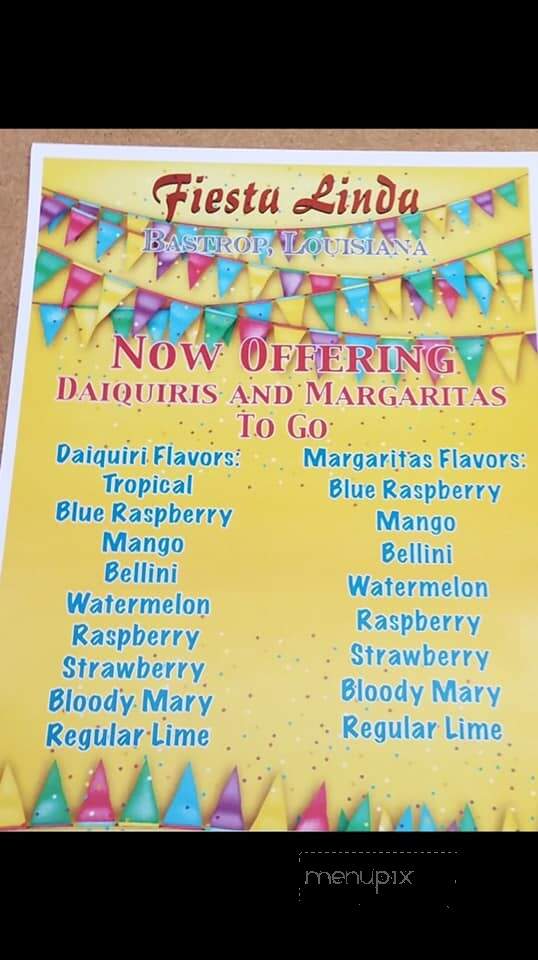 Fiestalinda Mexican Restaurant - Bastrop, LA menu_pic