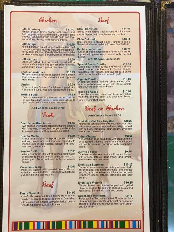 Fiestalinda Mexican Restaurant - Bastrop, LA menu_pic