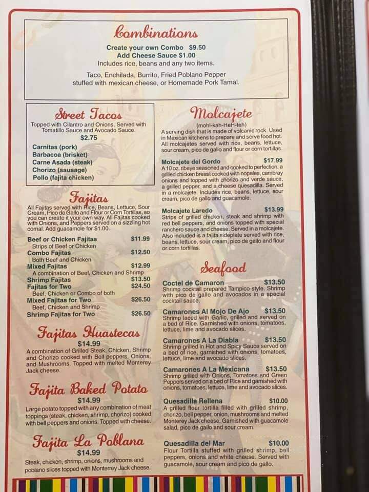 Fiestalinda Mexican Restaurant - Bastrop, LA menu_pic