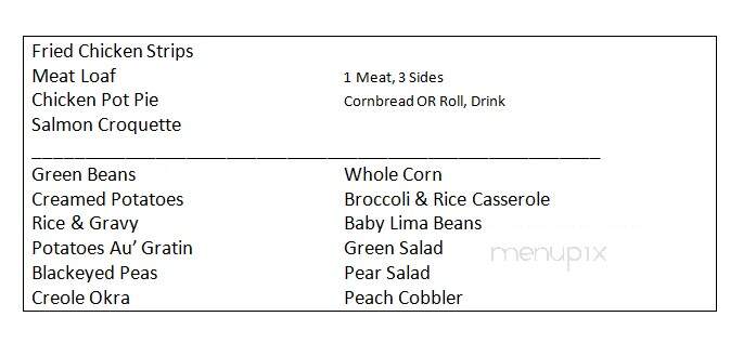 Stub's Restaurant - Yazoo City, MS menu_pic