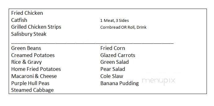 Stub's Restaurant - Yazoo City, MS menu_pic