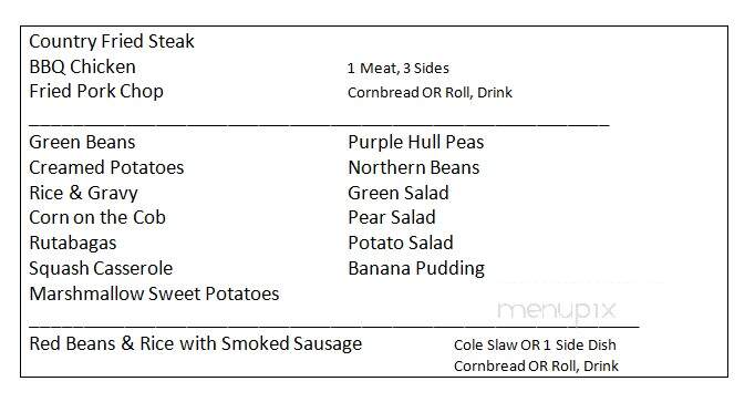 Stub's Restaurant - Yazoo City, MS menu_pic