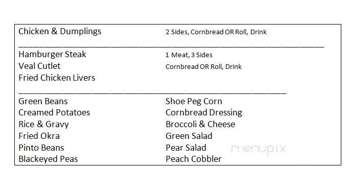 Stub's Restaurant - Yazoo City, MS menu_pic
