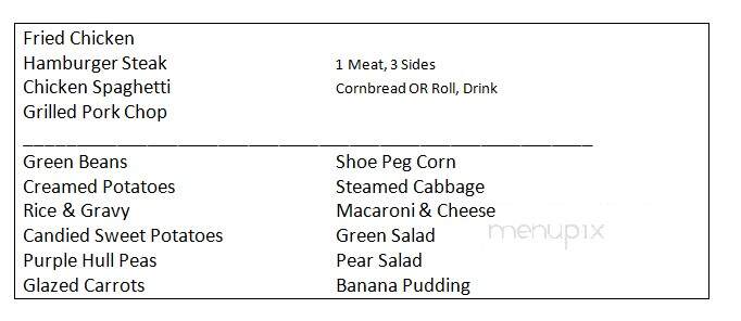Stub's Restaurant - Yazoo City, MS menu_pic